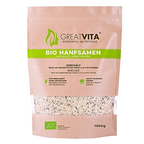 GreatVita Bio Hanfsamen, geschält, DE-Öko-037