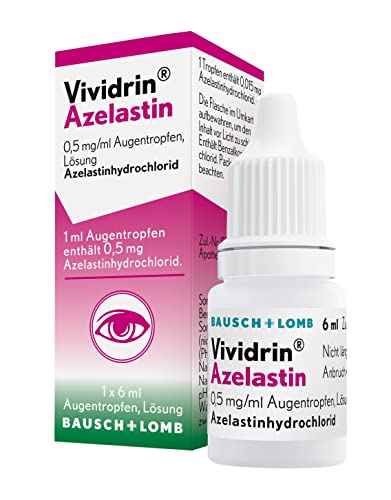 Vividrin Azelastin Augentropfen, schnelle Akut-Hilfe für die Augen bei Allergie