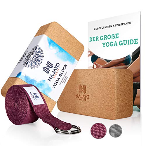 NAJATO Sports Yoga Block Kork 2er Set