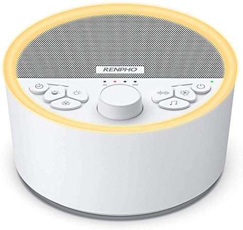 White Noise Machine, RENPHO Einschlafhilfe, weißes Rauschen für besseren Schlaf mit 29 beruhigenden Geräuschen.