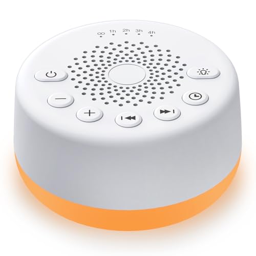 Easysleep Einschlafhilfe Baby White Noise, 25 Beruhigende Klänge & 32 Stufen Volumensteuerung.