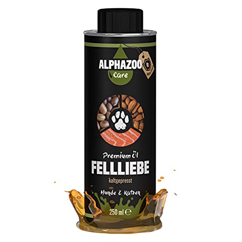 alphazoo Fellliebe Natur-Futteröl 250ml, Fellpflege für Hunde Katzen Pferde