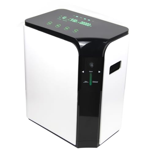 KCareU Sauerstoffkonzentrator 1–7 l/min einstellbarer tragbarer Sauerstoffgenerator 93% hochreine sauerstoffgerät für zuhause für ältere oder schwangere Frauen