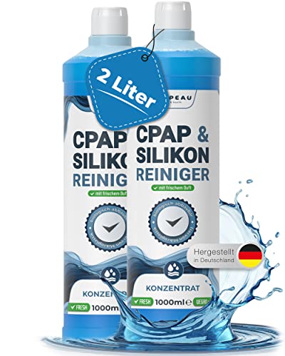 CPAP Schlauchreiniger 2 Liter Konzentrat I CPAP Reiniger, Schlauch-Reiniger, Silikonreiniger zum reinigen Silikon Kunststoff Schläuche, hochergiebig, Mapeau (2 Liter)