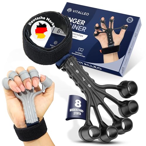 VITALLEO Handtrainer Set - Steigerung der Griffkraft - 8 Widerstandsstufen